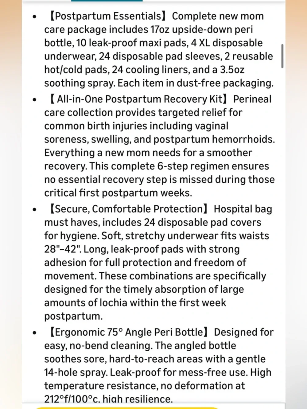 Zoqui Postpartum Essentials Recovery Kit - Brand New